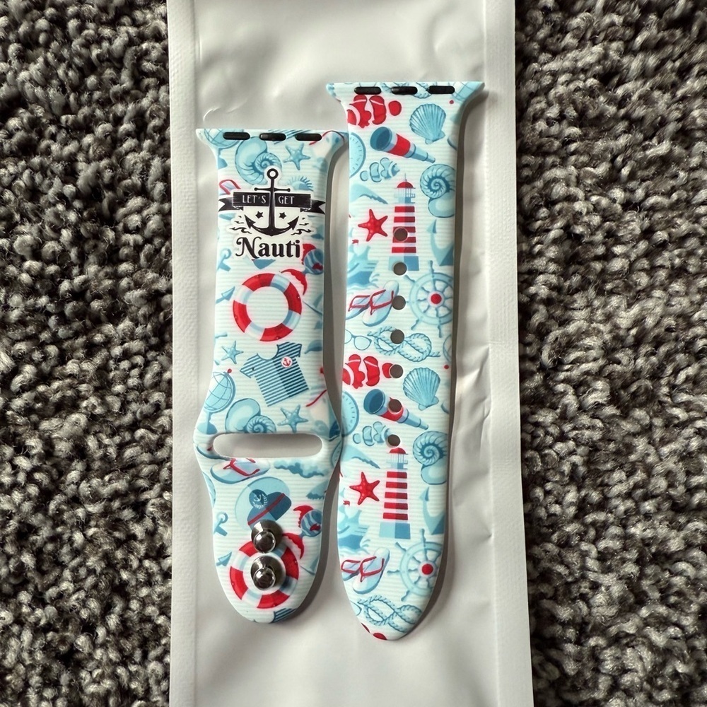 NEW nautical print watch band for apple watch
